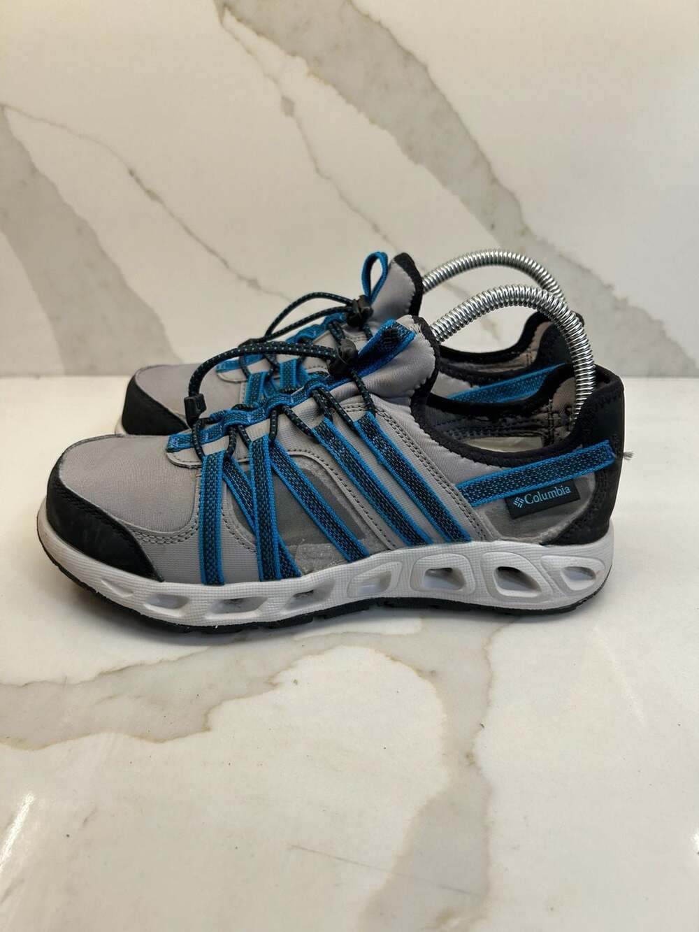 Columbia Okolona Hiking Water Shoes Mens Size 5 Steam Compass Blue